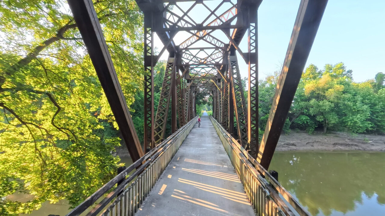 Perche Creek trestle deck, from the Terrain360 capture