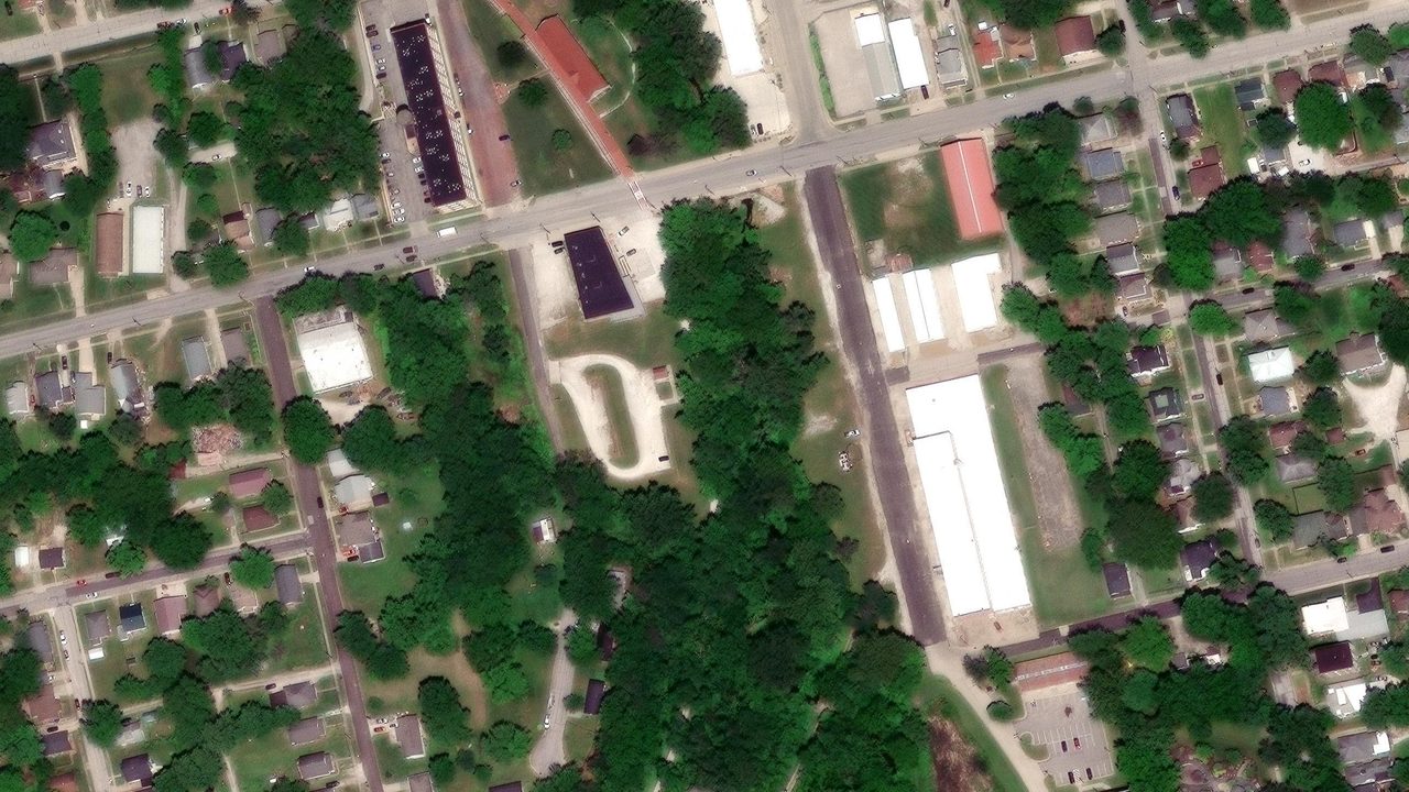 Satellite view of the Boonville trailhead