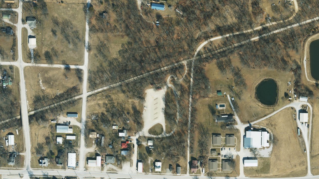 Satellite view of the Calhoun trailhead