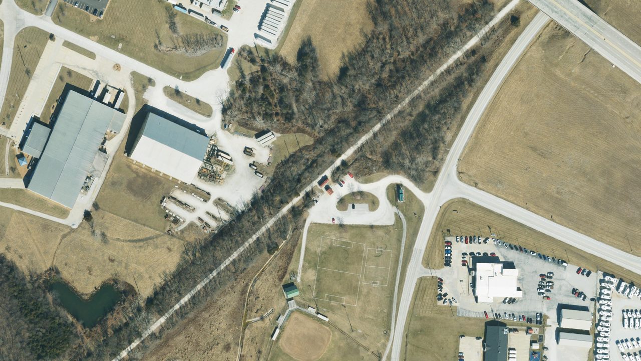 Satellite view of the Clinton trailhead