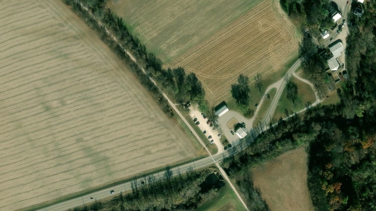 Satellite view of the Dutzow trailhead