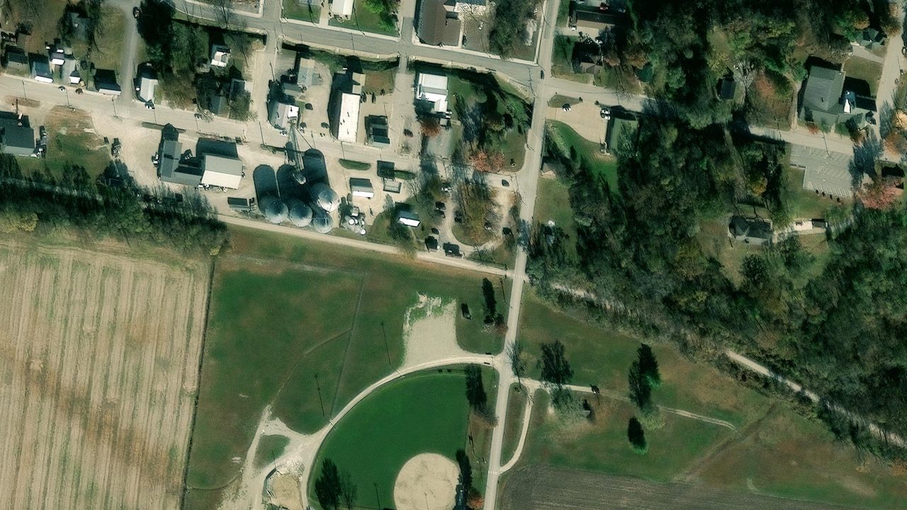Satellite view of the Marthasville trailhead