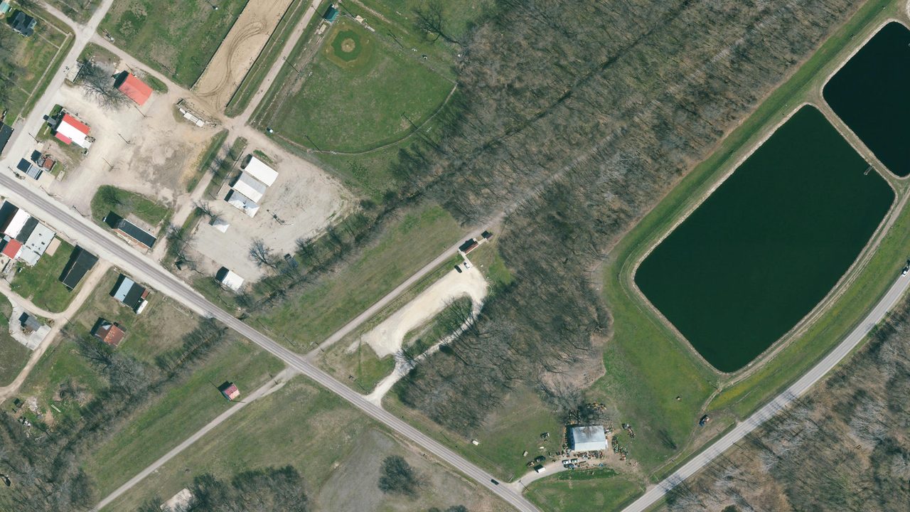 Satellite view of the Mokane trailhead