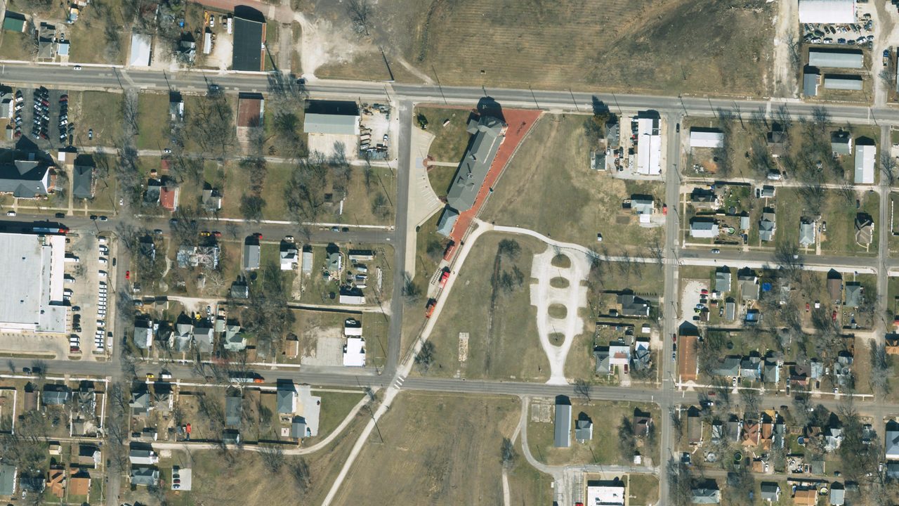 Satellite view of the Sedalia trailhead