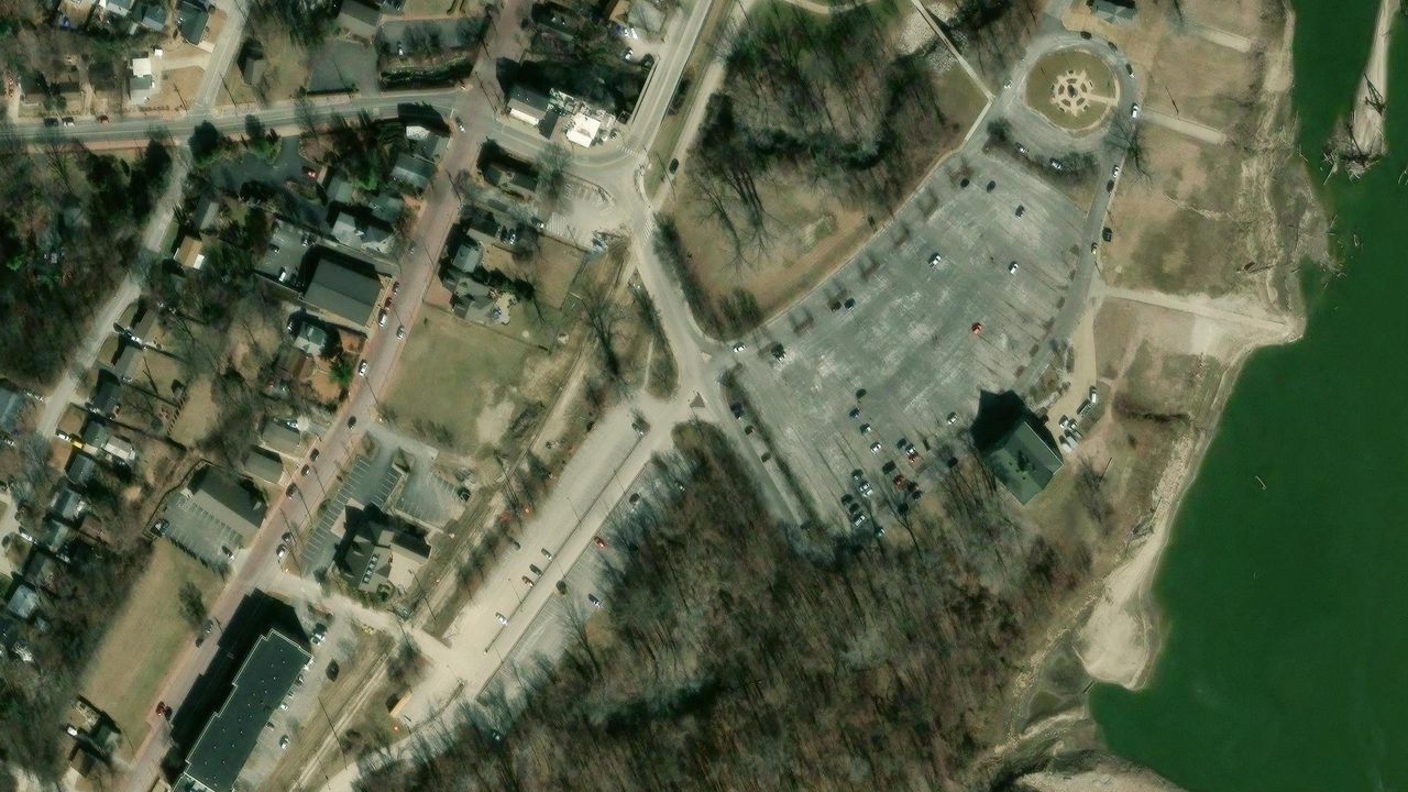 Satellite view of the St. Charles trailhead