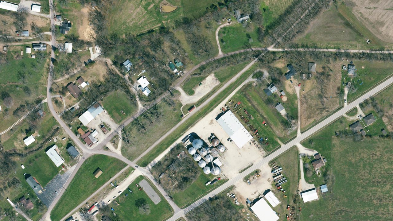 Satellite view of the Tebbetts trailhead